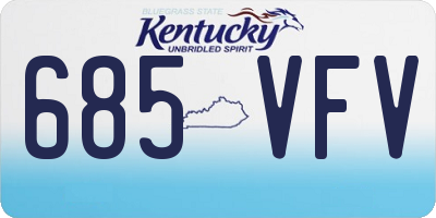 KY license plate 685VFV