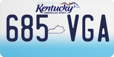 KY license plate 685VGA