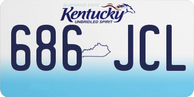 KY license plate 686JCL