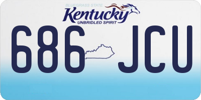 KY license plate 686JCU