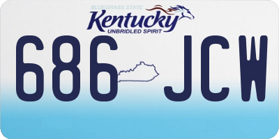 KY license plate 686JCW