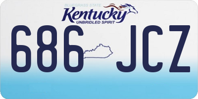 KY license plate 686JCZ