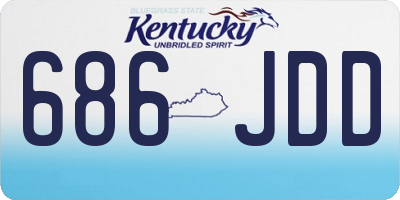 KY license plate 686JDD
