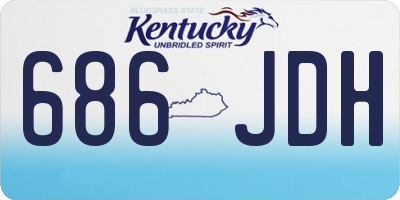 KY license plate 686JDH
