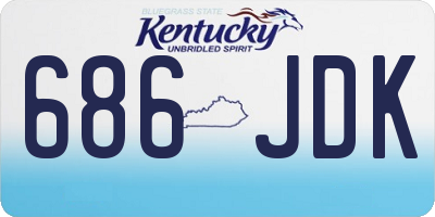 KY license plate 686JDK