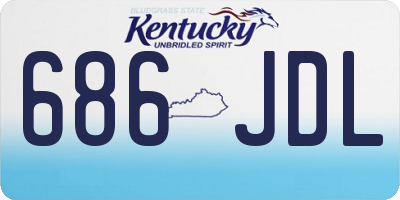 KY license plate 686JDL