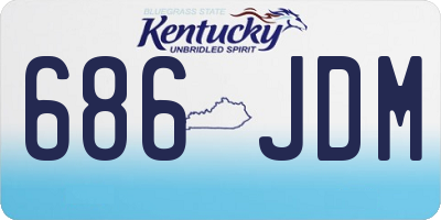 KY license plate 686JDM