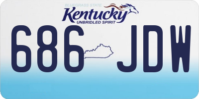 KY license plate 686JDW