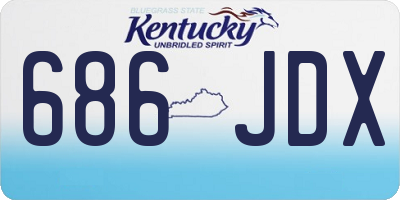 KY license plate 686JDX
