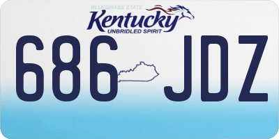 KY license plate 686JDZ