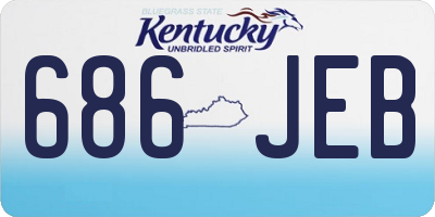 KY license plate 686JEB