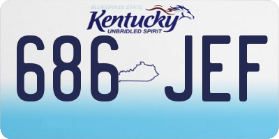 KY license plate 686JEF