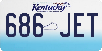KY license plate 686JET