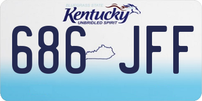 KY license plate 686JFF