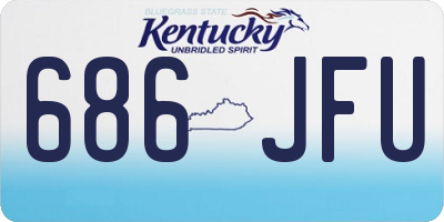 KY license plate 686JFU