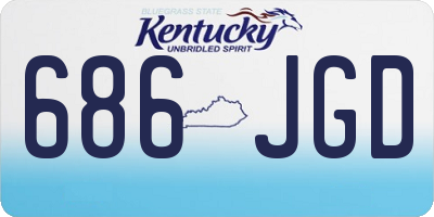 KY license plate 686JGD