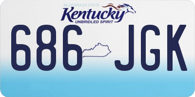 KY license plate 686JGK
