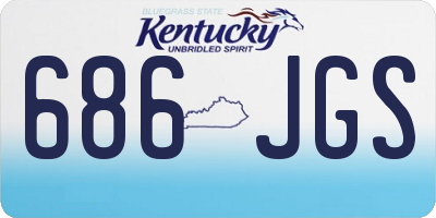 KY license plate 686JGS