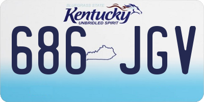 KY license plate 686JGV