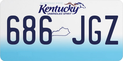 KY license plate 686JGZ