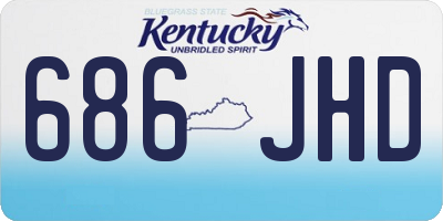 KY license plate 686JHD