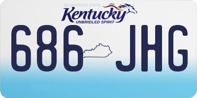 KY license plate 686JHG