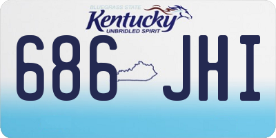 KY license plate 686JHI