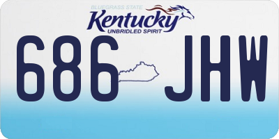 KY license plate 686JHW