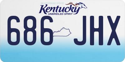 KY license plate 686JHX