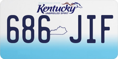 KY license plate 686JIF