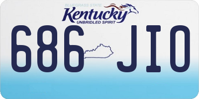 KY license plate 686JIO