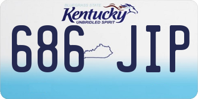 KY license plate 686JIP