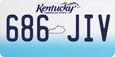 KY license plate 686JIV