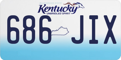 KY license plate 686JIX