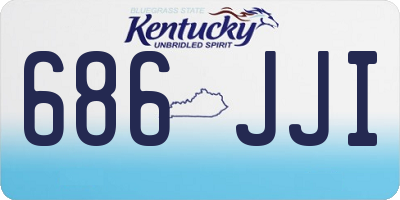 KY license plate 686JJI