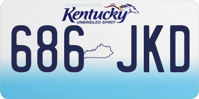 KY license plate 686JKD