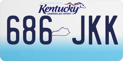 KY license plate 686JKK