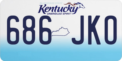 KY license plate 686JKO