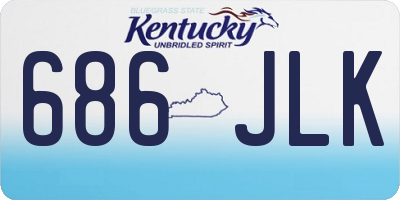 KY license plate 686JLK