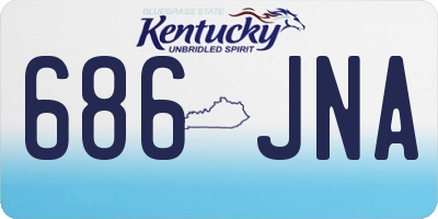 KY license plate 686JNA
