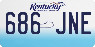 KY license plate 686JNE