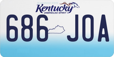 KY license plate 686JOA