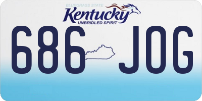KY license plate 686JOG