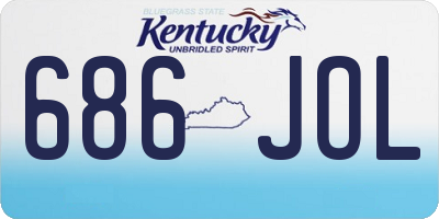 KY license plate 686JOL