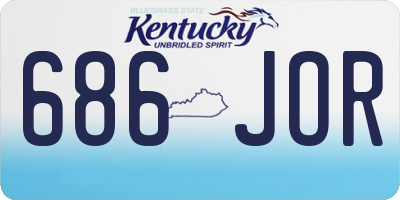 KY license plate 686JOR
