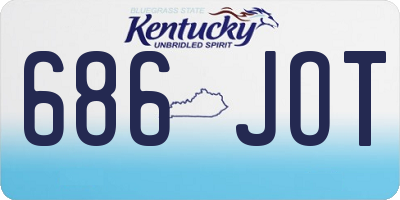 KY license plate 686JOT