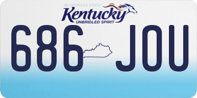 KY license plate 686JOU