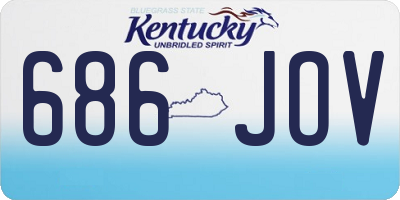 KY license plate 686JOV