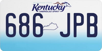 KY license plate 686JPB