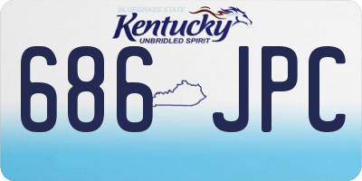 KY license plate 686JPC